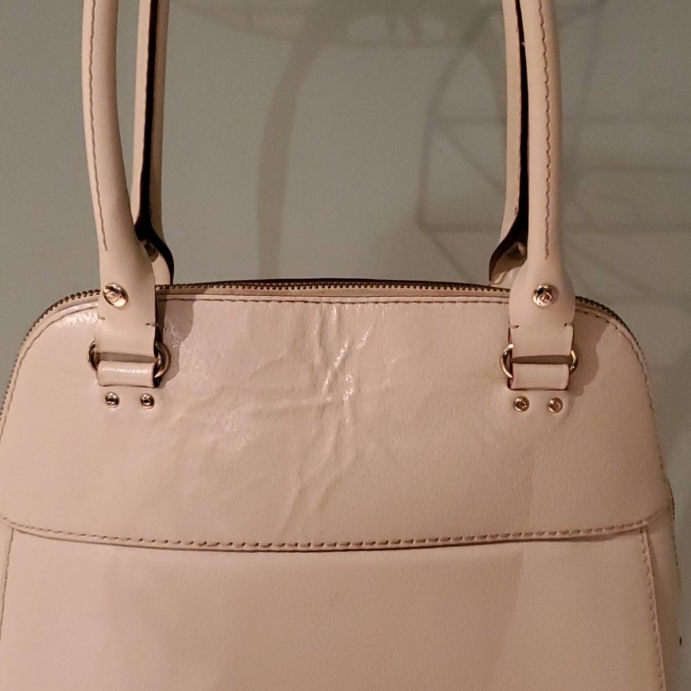 KATE SPADE CREAM LEATHER SHOULDER BAG - Picture 4 of 8